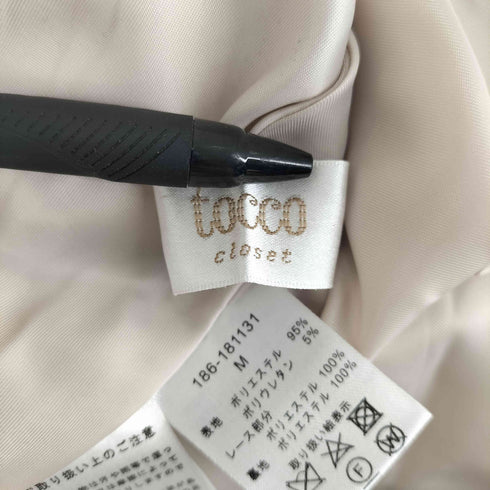 トッコクローゼット tocco closet ヨークレース切り替えバックレースアップシャツワンピース レディース M