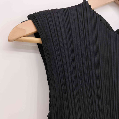プリーツプリーズイッセイミヤケ PLEATS PLEASE ISSEY MIYAKE 14SS シアーデザイン ノースリーブ プリーツワンピース レディース JPN:2