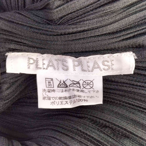 プリーツプリーズイッセイミヤケ PLEATS PLEASE ISSEY MIYAKE 14SS シアーデザイン ノースリーブ プリーツワンピース レディース JPN:2