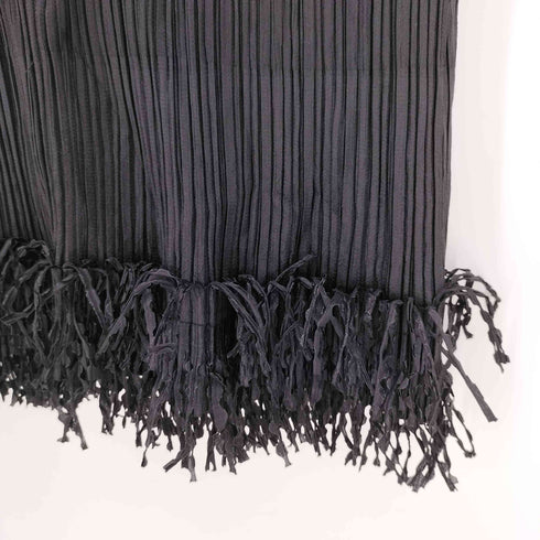 プリーツプリーズイッセイミヤケ PLEATS PLEASE ISSEY MIYAKE 14AW フリンジデザイン ノースリーブ プリーツ シャツワンピース レディース JPN:3