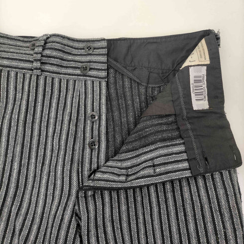 40S HALLES-VILLETTE 鉄製シンチバック MAGASIN DE COSTUMES サスペンダー ボタン ウール ストライプ ワーク パンツ メンズ 56