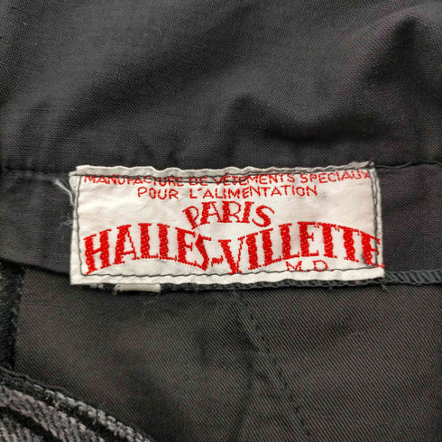 40S HALLES-VILLETTE 鉄製シンチバック MAGASIN DE COSTUMES サスペンダー ボタン ウール ストライプ ワーク パンツ メンズ 56