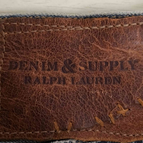 デニムアンドサプライラルフローレン DENIM&SUPPLY RALPH LAUREN SLIM ステッチ ダメージ加工 パッチワーク ストレートデニム メンズ 31/30