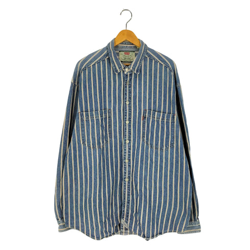 リーバイス Levis 韓国製 ストライプ ワークシャツ メンズ import:XL