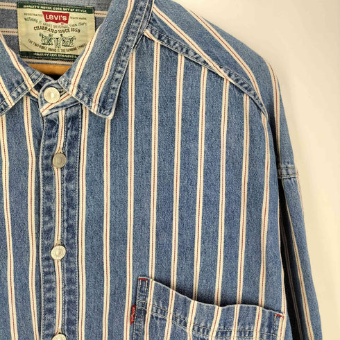 リーバイス Levis 韓国製 ストライプ ワークシャツ メンズ import:XL