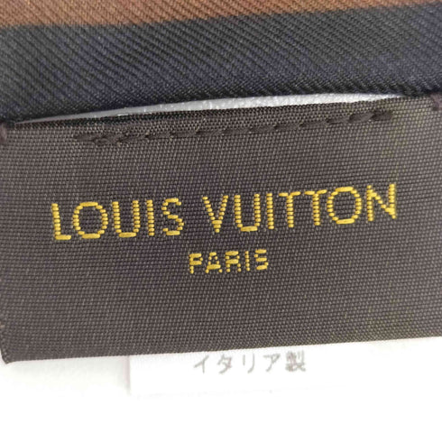 ルイヴィトン LOUIS VUITTON レオパード柄 シルク バンドー スカーフ レディース