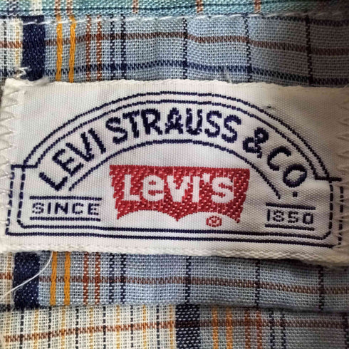 リーバイス Levis 70-80S USA製 ポリコットン チェック ワークシャツ メンズ