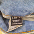 シーイン SHEIN メタリック加工 ダブルニー ワイドデニムパンツ Y2K レディース W26