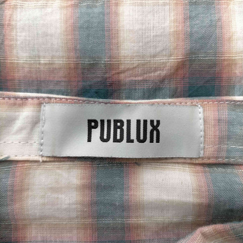 パブリュクス PUBLUX オーバーサイズ シアー チェック シャツ レディース FREE