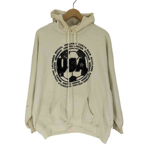 リー Lee 00S premium cotton USAサッカー アップリケ プリント プルオーバー パーカー メンズ
