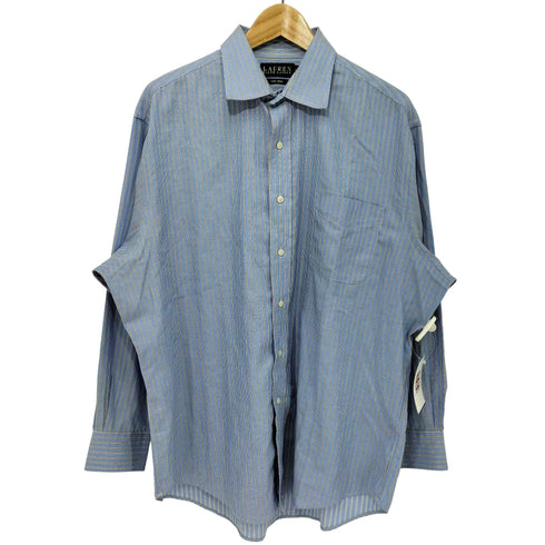 ローレンラルフローレン LAUREN RALPH LAUREN NON IRON レギュラーカラー ストライプ L/S シャツ メンズ 32/33