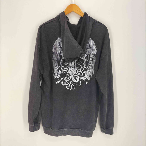 Affliction ロゴプリント フェード ジップアップパーカー Y2K メンズ import:L