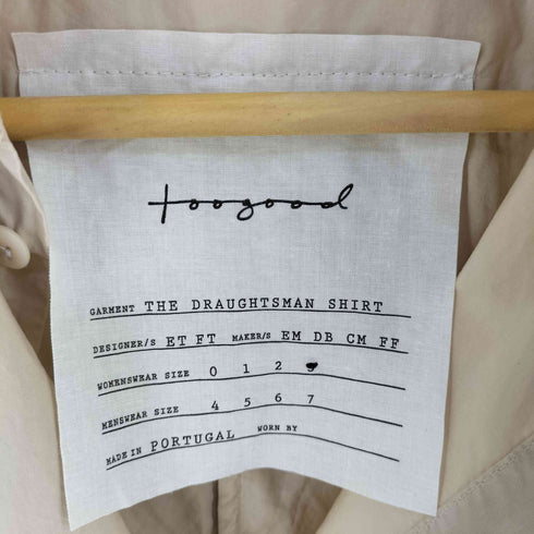 トゥーグッド toogood THE DRAUGHTSMAN SHIRT レディース WOMANWEAR SIZE 3