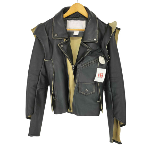 メゾンマルタンマルジェラ Maison Martin Margiela 再構築 レザー ライダースジャケット メンズ UK:38