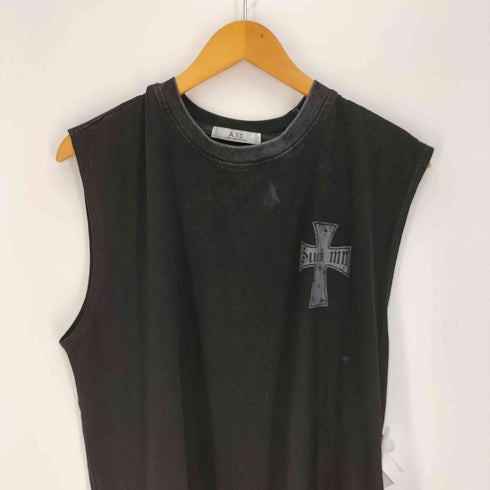 A.T.C ロゴプリント ノースリーブ クルーネックTシャツ メンズ JPN:L