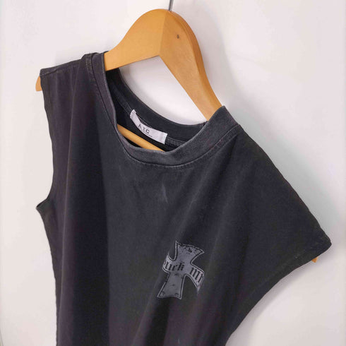 A.T.C ロゴプリント ノースリーブ クルーネックTシャツ メンズ JPN:L