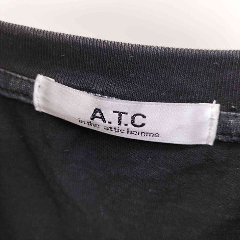A.T.C ロゴプリント ノースリーブ クルーネックTシャツ メンズ JPN:L