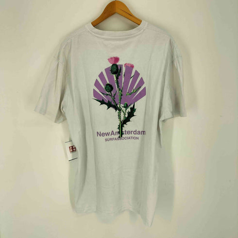 NewAmsterdam グラフィックロゴ フラワープリント クルーネックTシャツ メンズ import:XL
