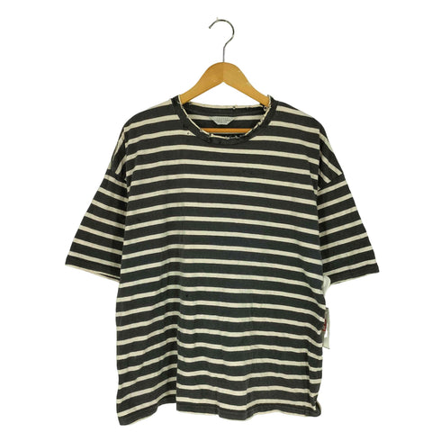 アンユーズド UNUSED ダメージ ボックス クルーネックボーダーTシャツ メンズ JPN:1