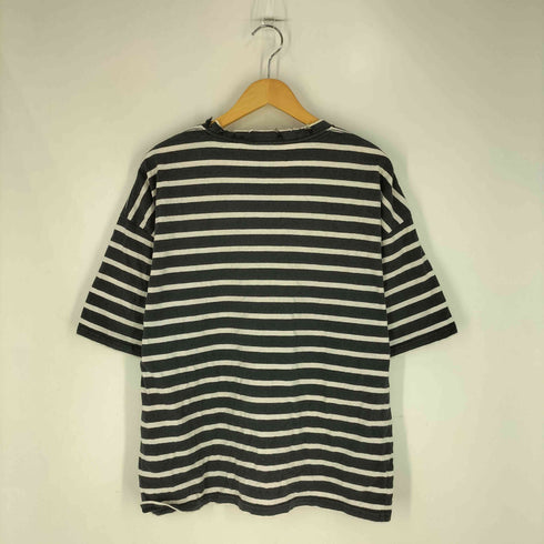アンユーズド UNUSED ダメージ ボックス クルーネックボーダーTシャツ メンズ JPN:1