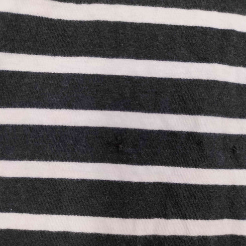 アンユーズド UNUSED ダメージ ボックス クルーネックボーダーTシャツ メンズ JPN:1
