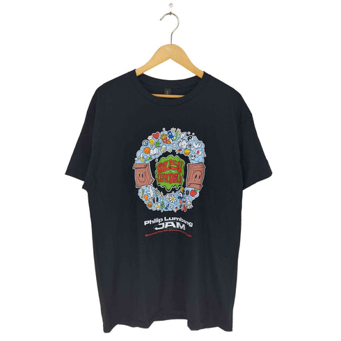 ギルダン GILDAN フロントプリントクルーネックTシャツ メンズ L
