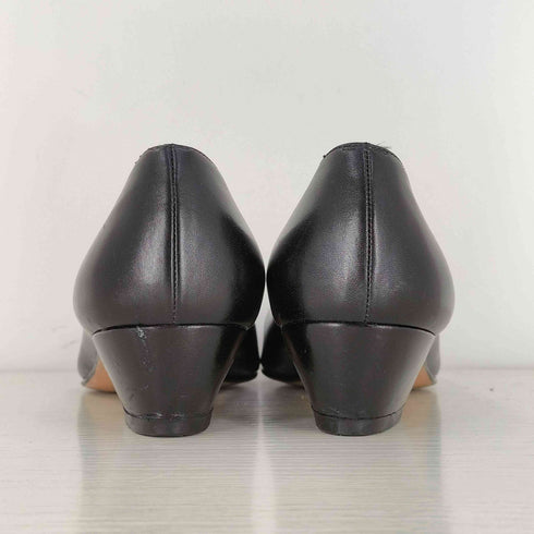 サルヴァトーレフェラガモ Salvatore Ferragamo イタリア製 ガンチーニ パイソン切替 レザー パンプス レディース 7C