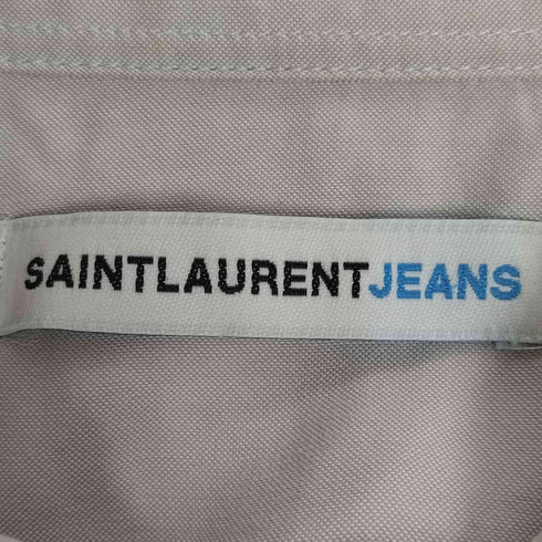 サンローランジーンズ Saint Laurent jeans 90S レーヨンポリ 半袖 ワークシャツ メンズ import:M