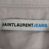 サンローランジーンズ Saint Laurent jeans 90S レーヨンポリ 半袖 ワークシャツ メンズ import:M