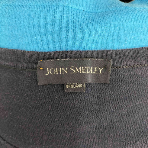 ジョンスメドレー JOHN SMEDLEY 英国製 ボーダー Vネック Tシャツ メンズ