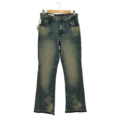ザラ ZARA スプラッタープリントフレアフィットデニムパンツ メンズ 38