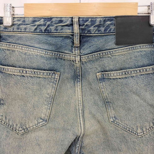 ザラ ZARA スプラッタープリントフレアフィットデニムパンツ メンズ 38