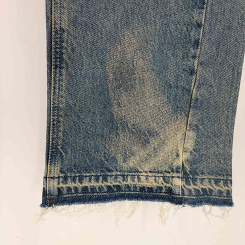 ザラ ZARA スプラッタープリントフレアフィットデニムパンツ メンズ 38