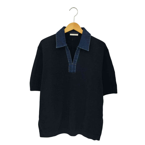 ザラ ZARA デニム襟ニットポロシャツ メンズ L