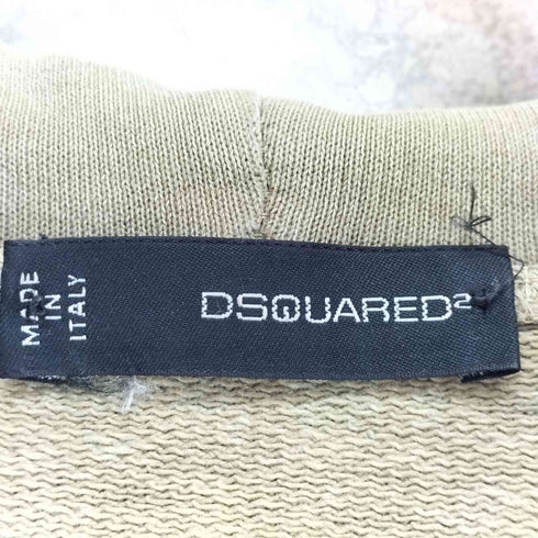 ディースクエアード DSQUARED2 MADE IN ITALY 前Vガゼットフロントプリントプルオーバーパーカー メンズ S