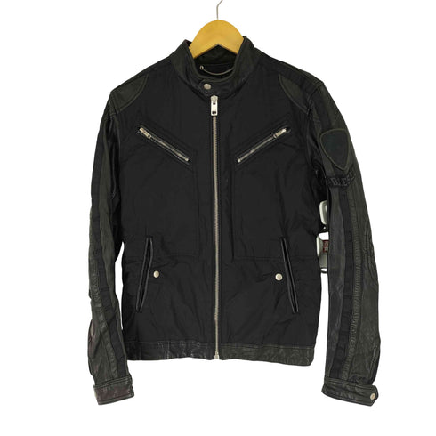 ディーゼル DIESEL ナイロン切り替え シングルライダースジャケット メンズ import:S