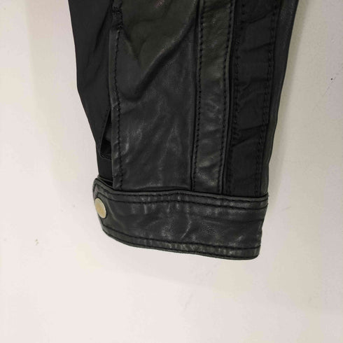 ディーゼル DIESEL ナイロン切り替え シングルライダースジャケット メンズ import:S