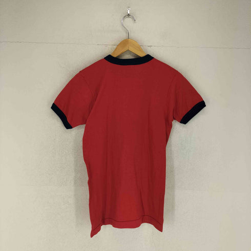 ’70s カナダ製 TIGER BRAND カレッジプリント リンガーTシャツ レディース import:M