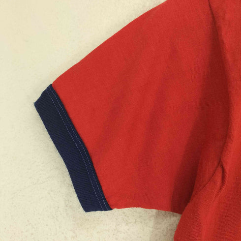 ’70s カナダ製 TIGER BRAND カレッジプリント リンガーTシャツ レディース import:M
