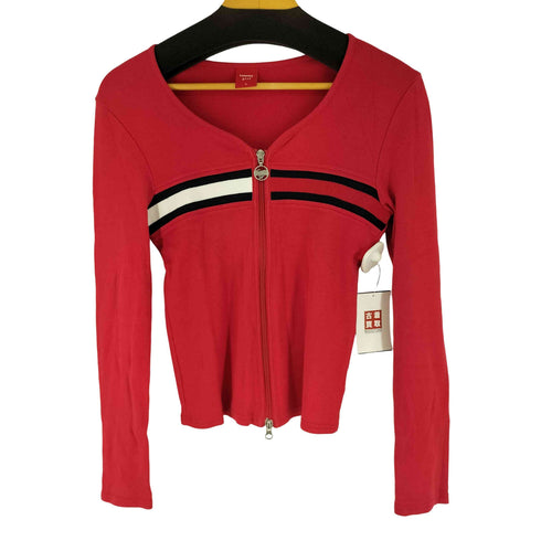 トミー TOMMY コットン ダブルジップ カーディガン レディース JPN:S