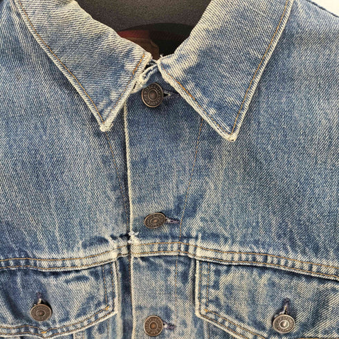 ギャップ Gap 80s OLD PIONEER 裏地バッファローチェック デニムトラッカージャケット メンズ 38