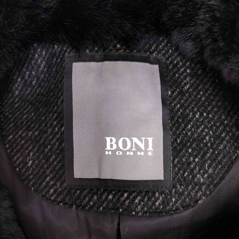 BONI HOMME ファー付き ダブルブレストジャケット メンズ