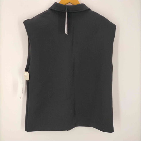 ザラ ZARA Zippered Shoulder Pad Vest ショルダーパッド ジップ ベスト レディース import:L
