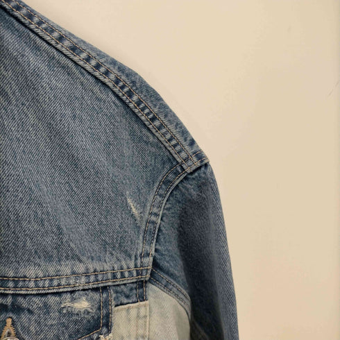 ザラ ZARA 23SS PATCHWORK DENIM TRF JACKET パッチワーク デニム トラッカー ジャケット レディース import:S