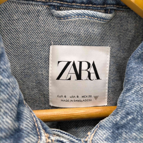 ザラ ZARA 23SS PATCHWORK DENIM TRF JACKET パッチワーク デニム トラッカー ジャケット レディース import:S