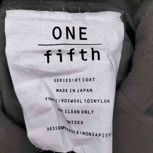 ワンフィフス ONE fifth ウール ダブルブレストコート メンズ