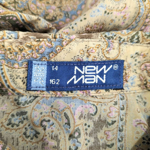 NEW MAN 総柄 L/S シャツ メンズ