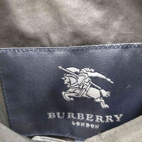 バーバリーロンドン BURBERRY LONDON ガンフラップ付き ブラック バルマカーン ステンカラー コート レディース 40