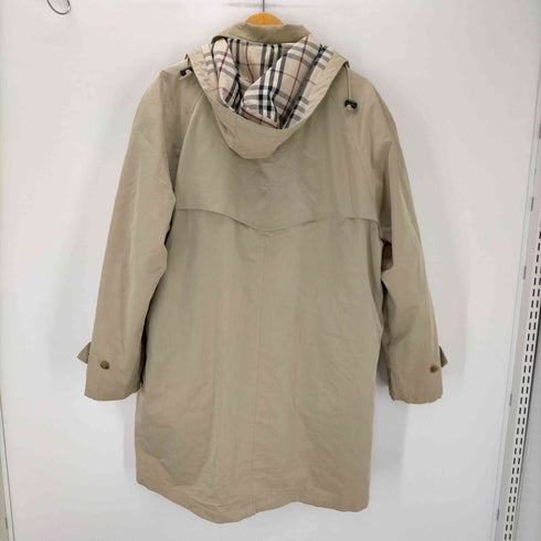 バーバリーロンドン BURBERRY LONDON 裏地ノバチェック ダウンライナー付き フルセット フード 着脱可 2WAY ダウン ロング コート ダウン 80% メンズ import:L