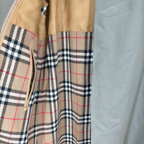 バーバリーズ BURBERRYS PRESTIGE COLLECTION 80-90S OLD 金タグ 英国製 裏地ノバチェック カシミヤ ウール ライナー付き フルセット 玉虫 シルク55% バルマカーン ステンカラー ロング コート メンズ